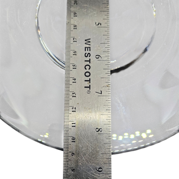 Steuben Art Glass 8 1/2" Clear Plate Vintage 1930s - Picture 3 of 8